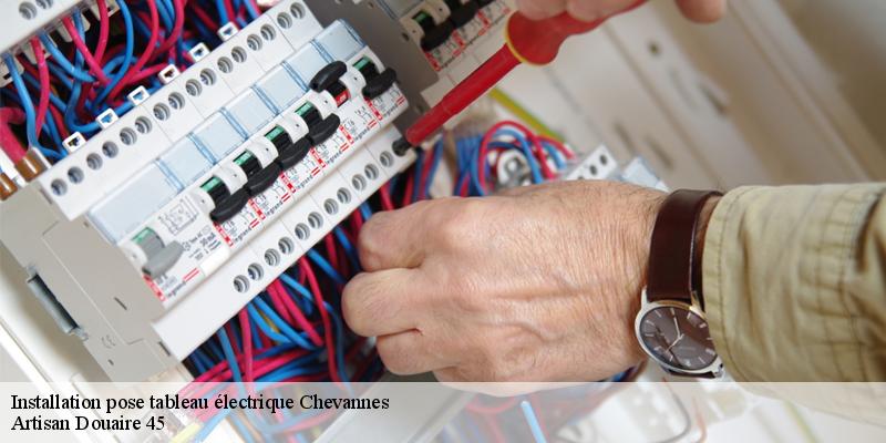 Installation pose tableau électrique  chevannes-45210 Artisan Douaire 45
