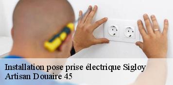Installation pose prise électrique  sigloy-45110 Artisan Douaire 45